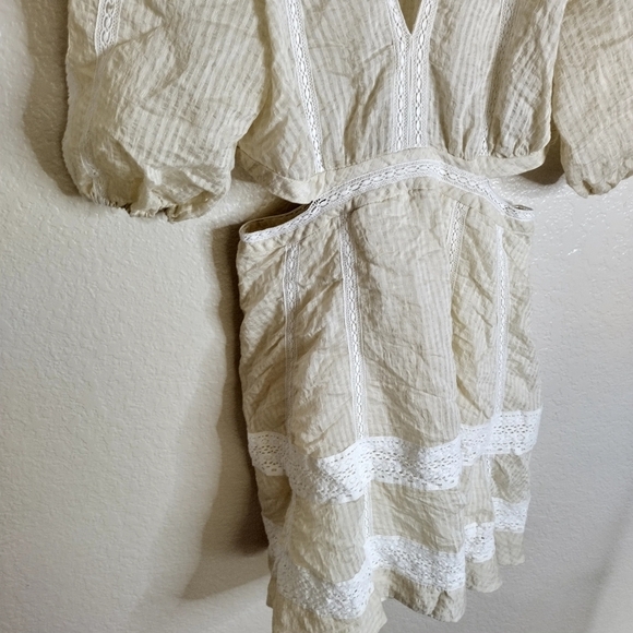 Sandro Alaya Cutout Seersucker Mini Dress Sz S - Picture 5 of 16